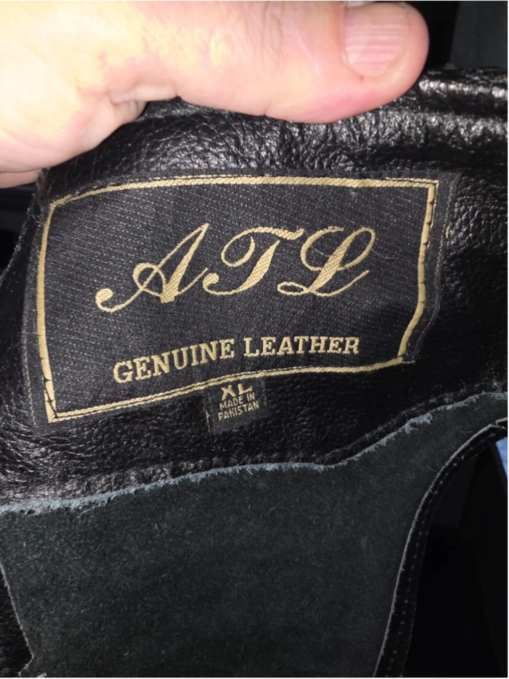 Men's ATL Genuine Leather Motorcycle Chaps Black One Size
